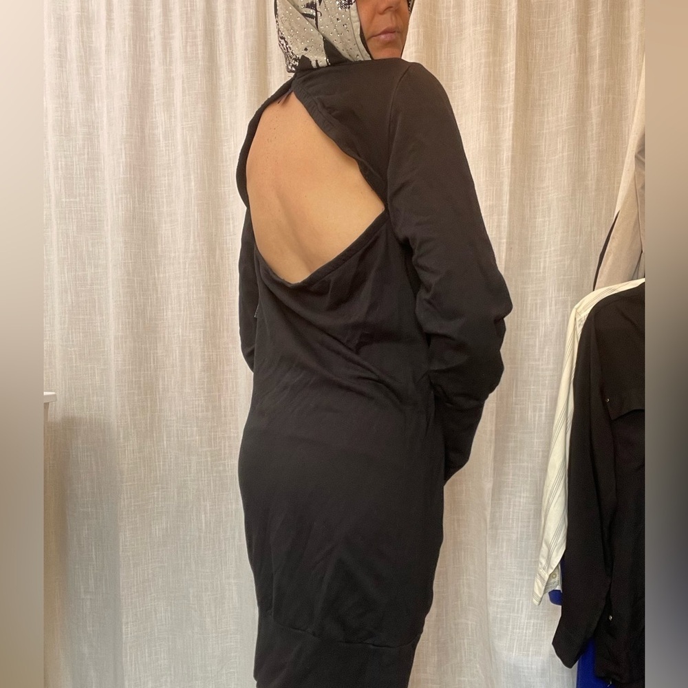 NWT Dereon open Back hoodie zip up dress size large - Picture 5 of 14